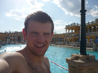 MikeW splashing out on his bargain trip to Budapest at the Szechenyi Baths (source – Pulped Travel) 