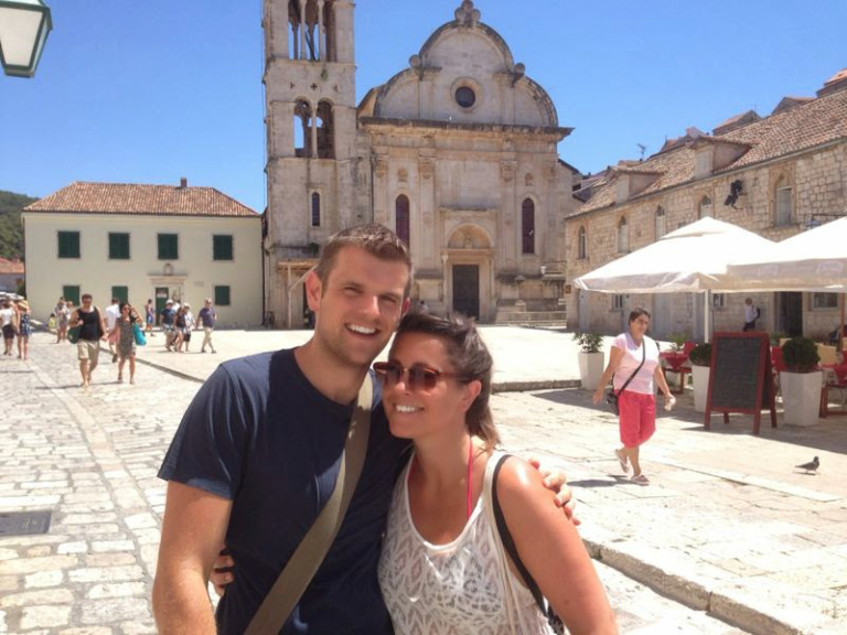 My Croatian ‘bump’ in Hvar – Heather from school! (source – Pulped Travel) 