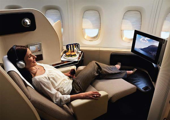 The luxury of first class travel (source - images.smh.com.au)