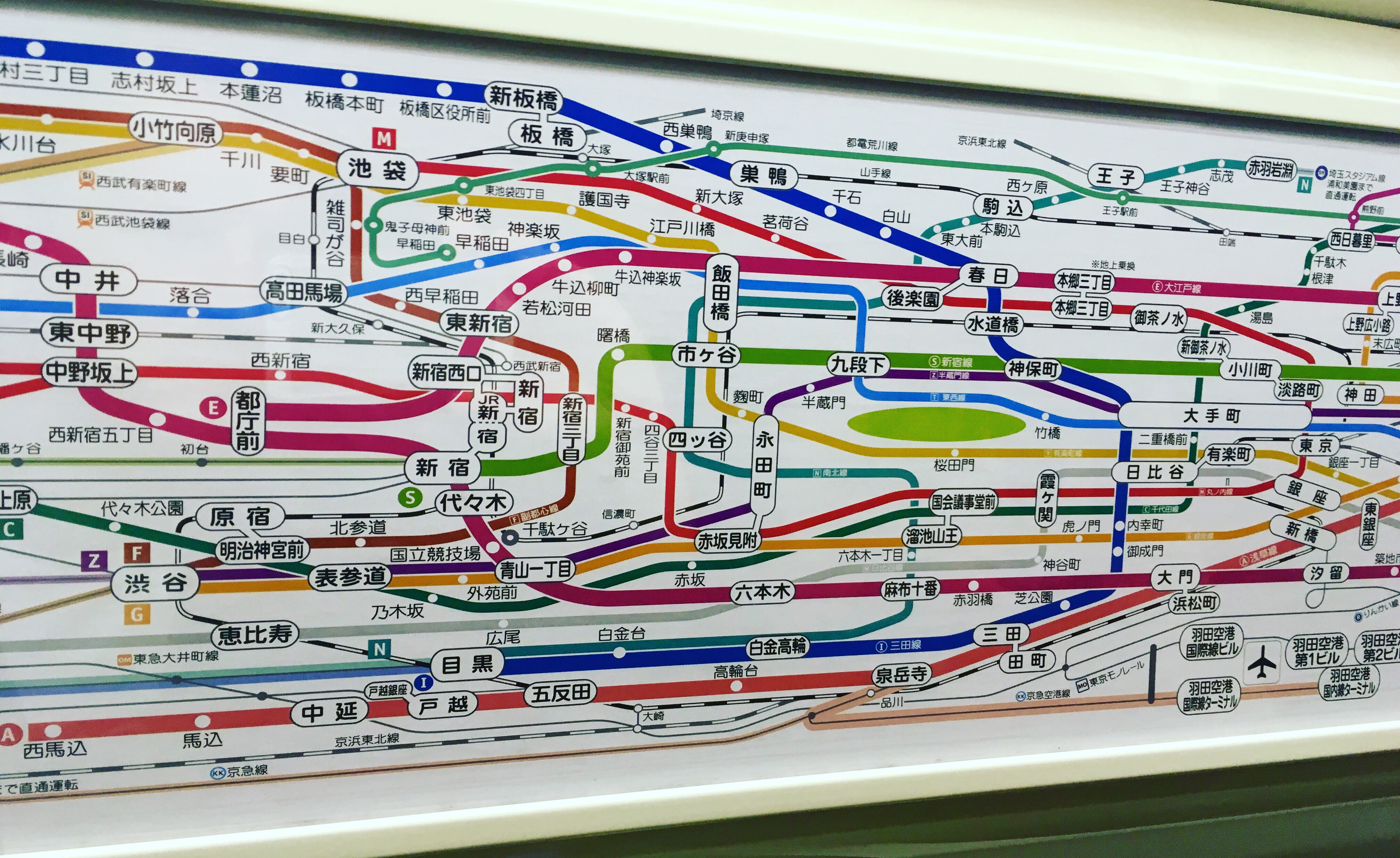 Subway map of Tokyo